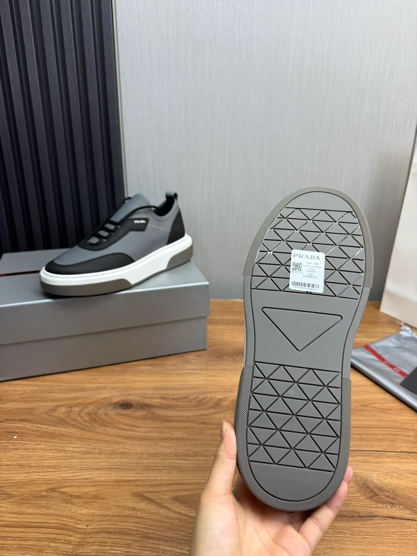 Men's shoes 💰580💰 [PRADA] Men's shoes are popular in the counter, official website is synchronized, 1 high-quality shipment ✔️Original cowhide splicing + cowhide lining, 1🆚1 replica, original sole, 38-45 (45 customized, non-refundable)
